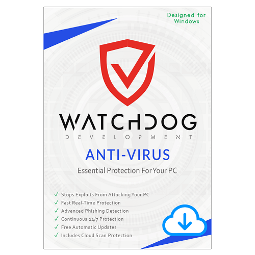Watchdog Anti-Virus | 1-Year Subscription | 5 PCs | Windows